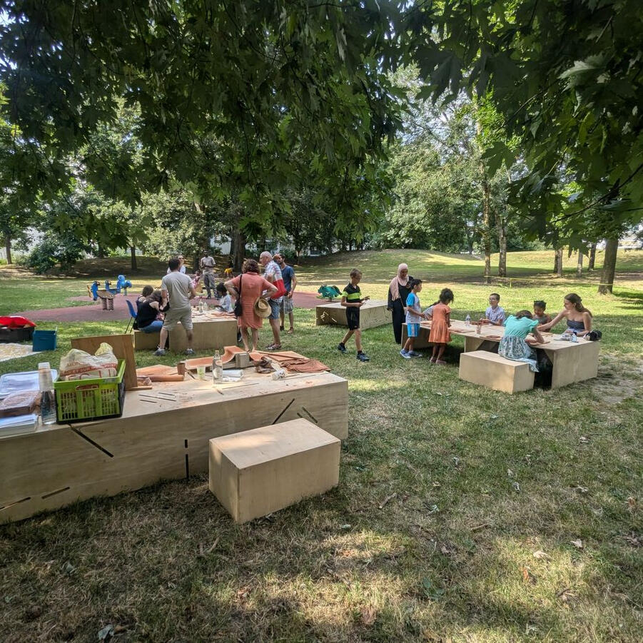 Vue d'atelier participatif — la Roseraie, Centre Jean Vilar